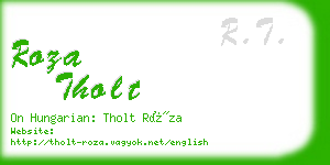 roza tholt business card